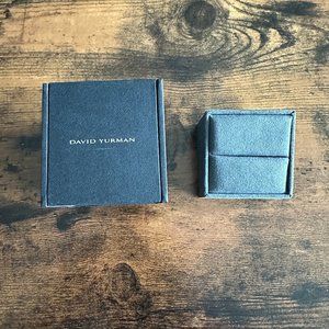 David Yurman Empty Black Leather Small Ring Box